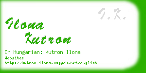 ilona kutron business card